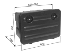 Kiste 600x450x450mm ohne Halter