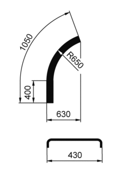 Błotnik SUPRA WL 430x1050 R650