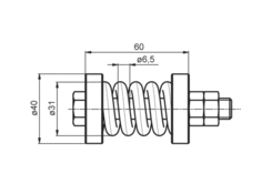 Set M12x80 for elastic connection