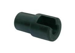 Plastic tube end cap31.7mm, ribbed, rubber