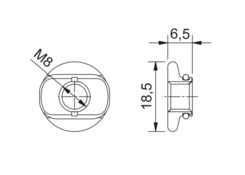 Element for Airline with inner thread M8