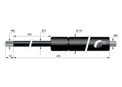 Vzpera plynová 8/18 400N 100mm