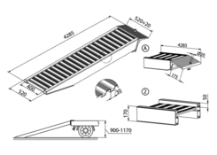 Ramp AVS - 170, with edges, L=4240mm