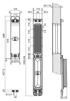 Drzwiczki wentylacyjne do panelu 60-110