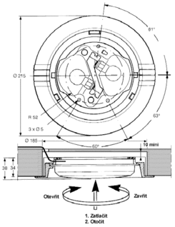 Ceiling light, 34mm, thickness