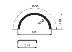 Mudguard BLACK LINE 240x1300