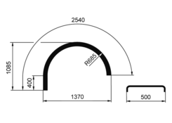 Blatník SUPRA SPRAY 500x2540 R685