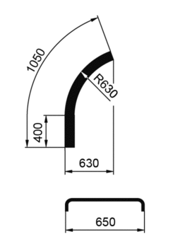 Błotnik SUPRA WL 650x1050 R630