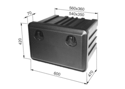 Box 600x420x470mm no holders