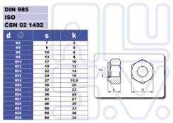 Self-locking nut M16 DIN 985 stainless