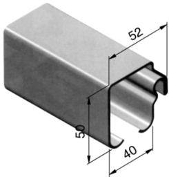 Profil vodiaci 50x52 mm 7500mm