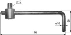 Strainer handle, 4HR 10 mm