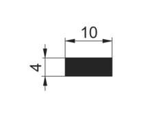 Tyč 10x4mm