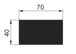 Flat rod 70x40mm