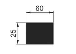 Flat rod 60x25mm