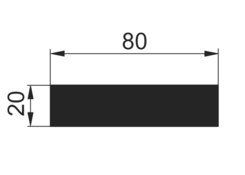 Flat rod 80x20 mm