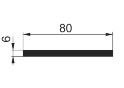 Flat rod 80x6mm