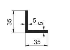 L 35x35x5mm