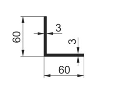 L 60x60x3mm