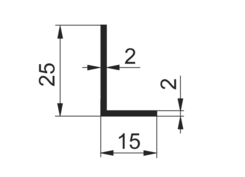 L 25x15x2mm