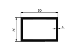 Tr. obdl. 60x30x4mm